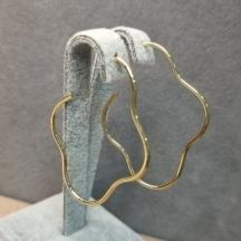 BRINCO OURO ARGOLA NUVEM	