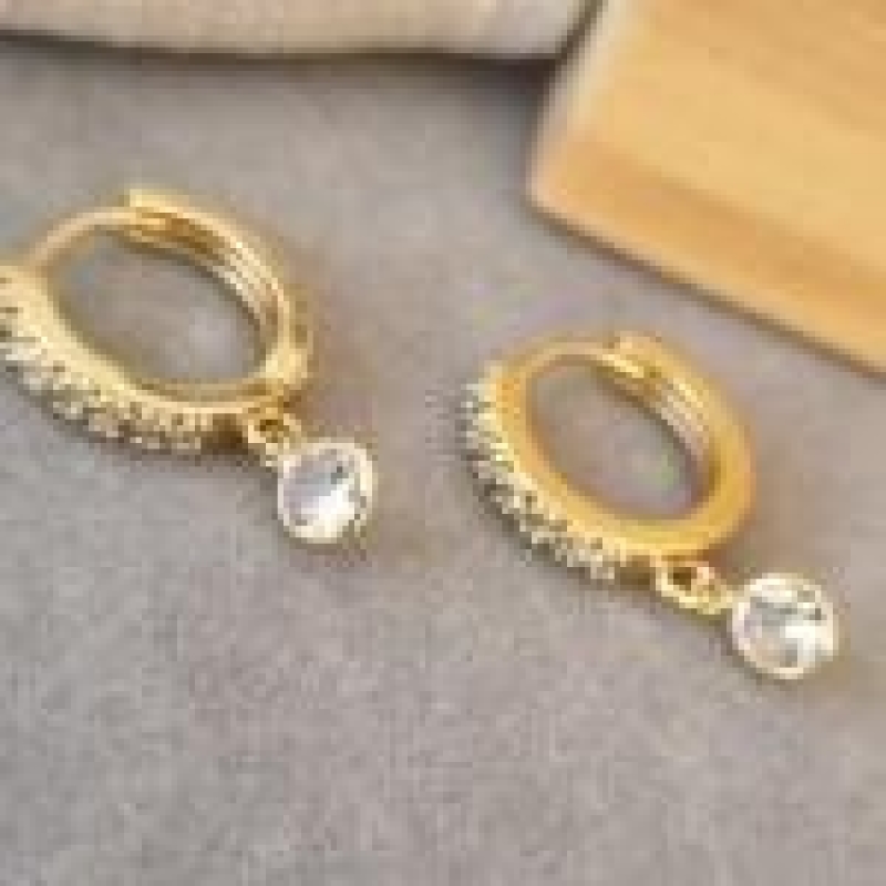 BRINCO OURO ARGOLA ZIRC PING TIFF