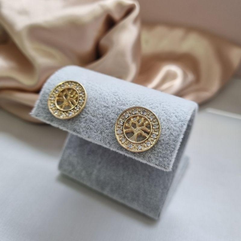 BRINCO OURO ARVORE DA VIDA CIRC