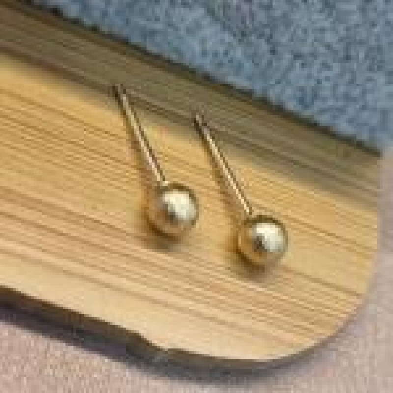 BRINCO OURO BOLA CRAQUELADA P