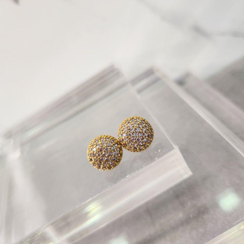 BRINCO OURO BOLA ZIRC G