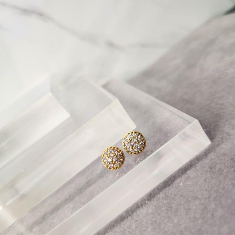 BRINCO OURO BOLA ZIRC P