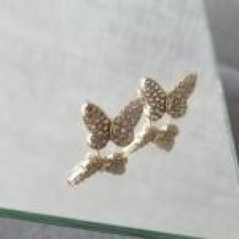 BRINCO OURO BORBOLETA CRAV	