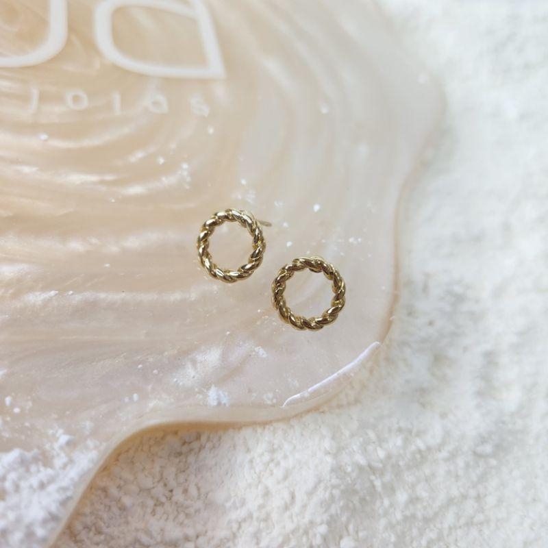 BRINCO OURO CIRC ASPIRAL M