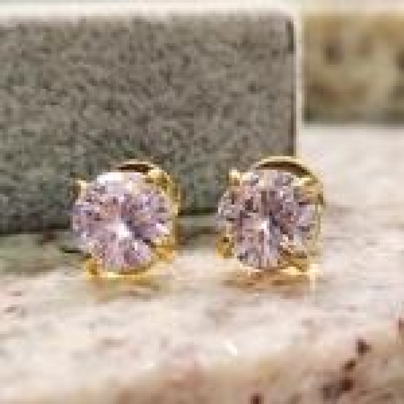 BRINCO OURO CIRCULO M CRISTAL