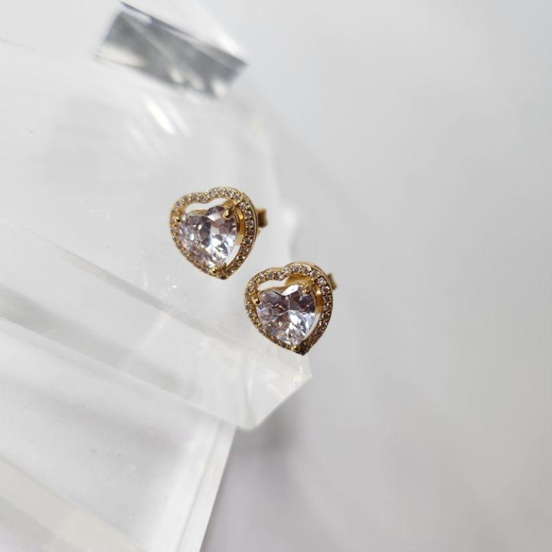 BRINCO OURO CORAÇÃO LUXO