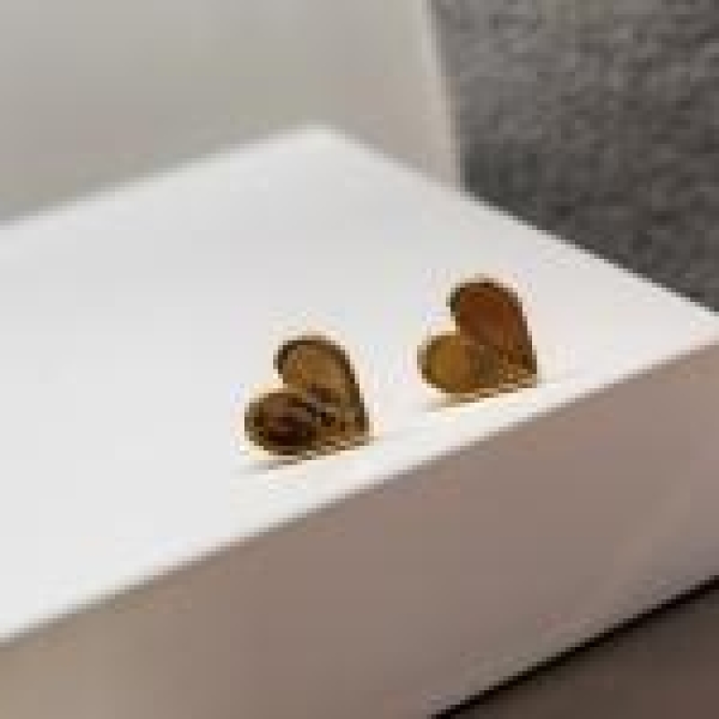 BRINCO OURO CORAÇÃO ORIGAMI