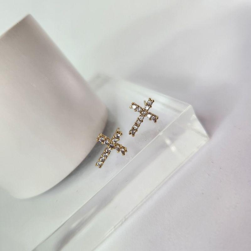BRINCO OURO CRUZ Z