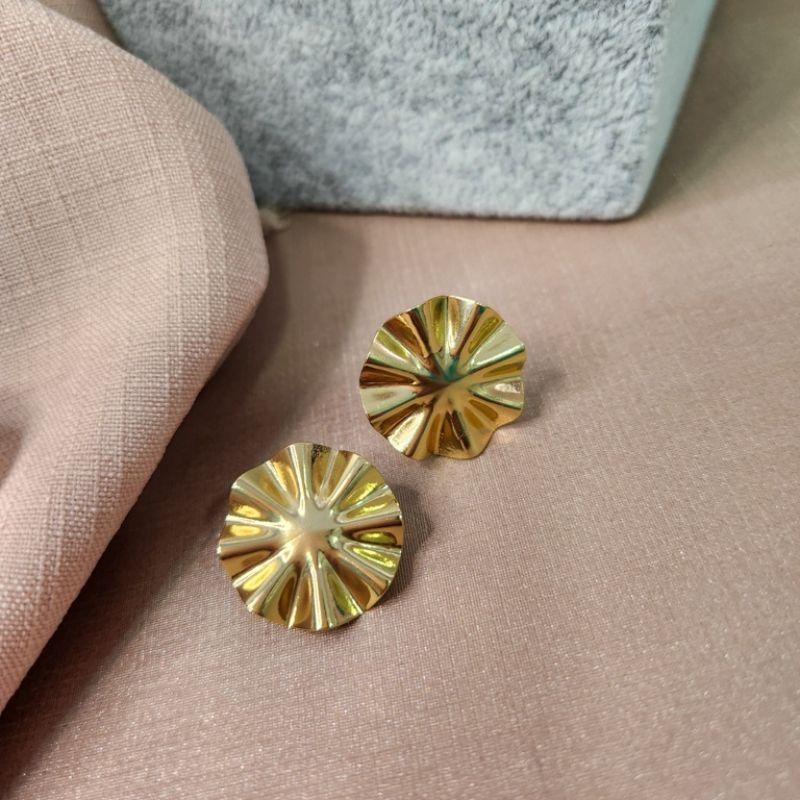 BRINCO OURO DISCO RAIOS