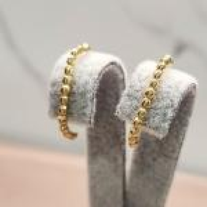 BRINCO OURO EAR HOOK BOLINHAS