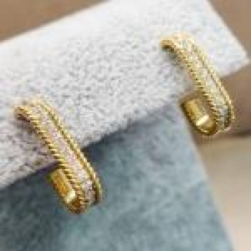 BRINCO OURO EAR HOOK ZIRC GROSSA