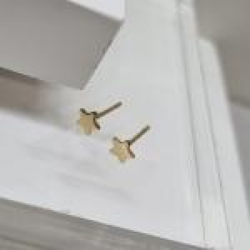 BRINCO OURO ESTRELA 6MM	
