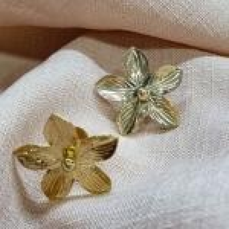 BRINCO OURO FLOR	