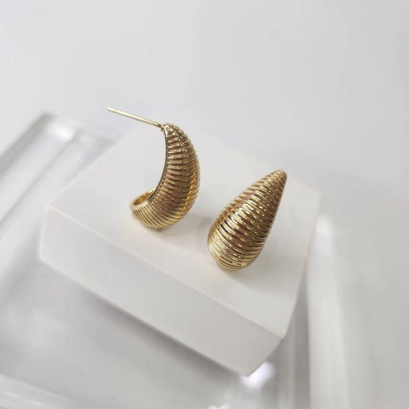 BRINCO OURO GOTA LISTRA