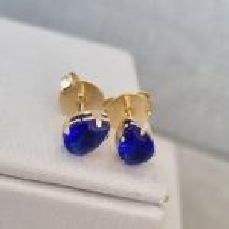 BRINCO OURO GOTINHA SAFIRA