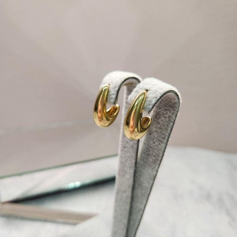 BRINCO OURO MEIA ARGOLA CLEAN