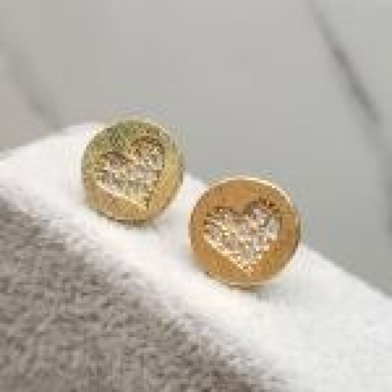 BRINCO OURO MOEDA CORAÇÃO