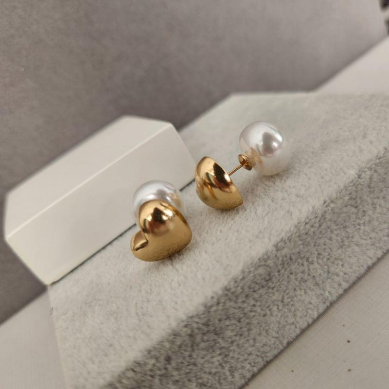 BRINCO OURO PÉROLA CORAÇÃO