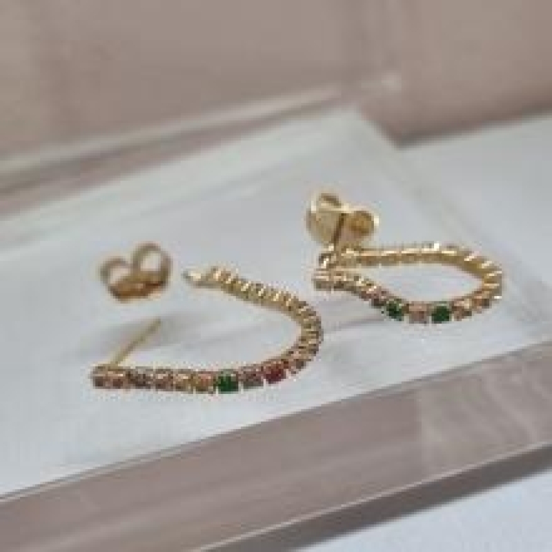 BRINCO OURO RIVIERA RAINBOW