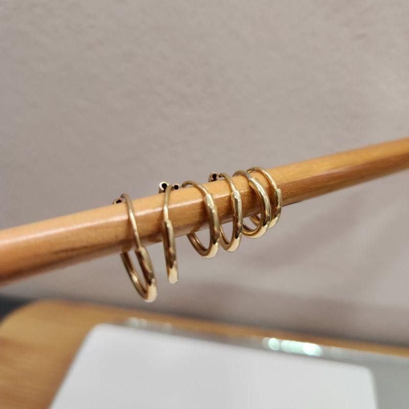 BRINCO OURO TRIO  ARG FIO CIRC