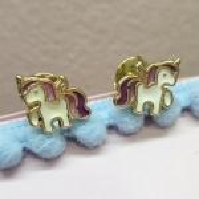 BRINCO OURO UNICORNIO