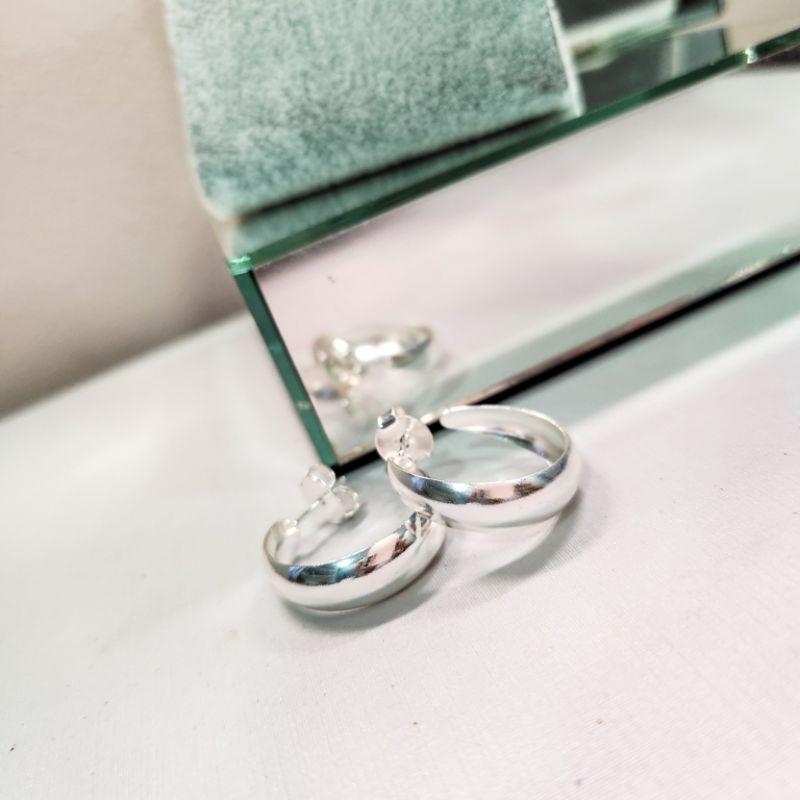 BRINCO PRATA ARGOLA ABAULADA