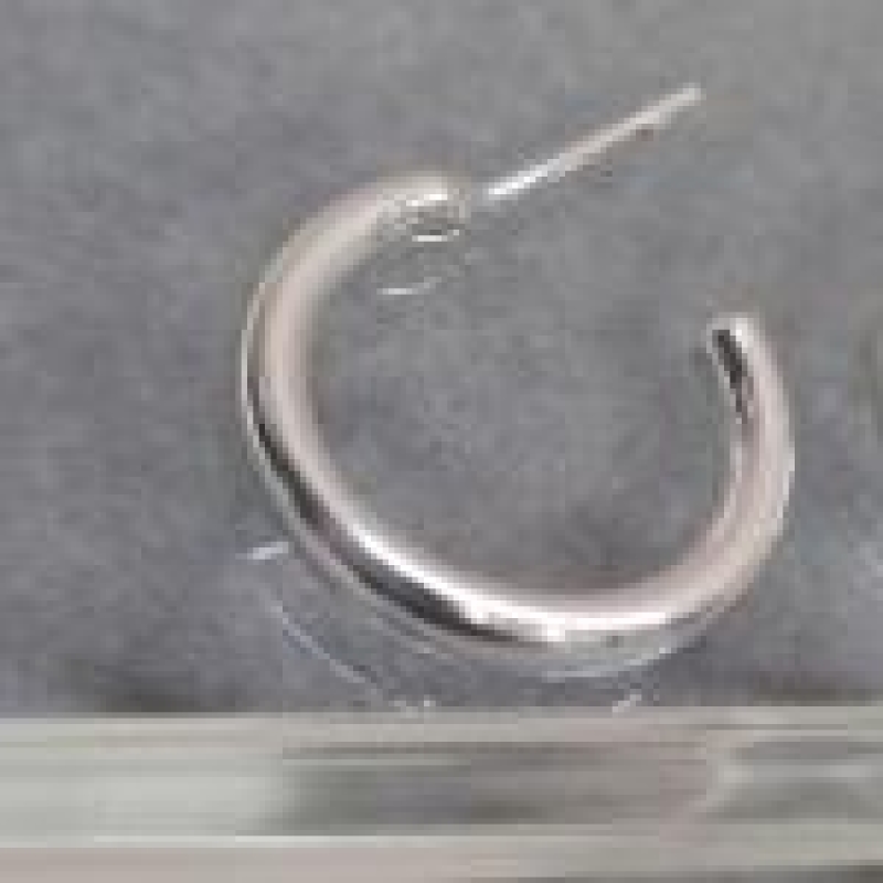 BRINCO PRATA ARGOLA MINI TUBO