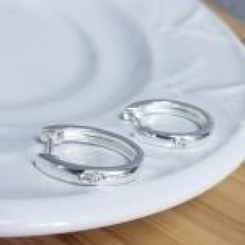 BRINCO PRATA ARGOLA OVAL PONTO LUZ G