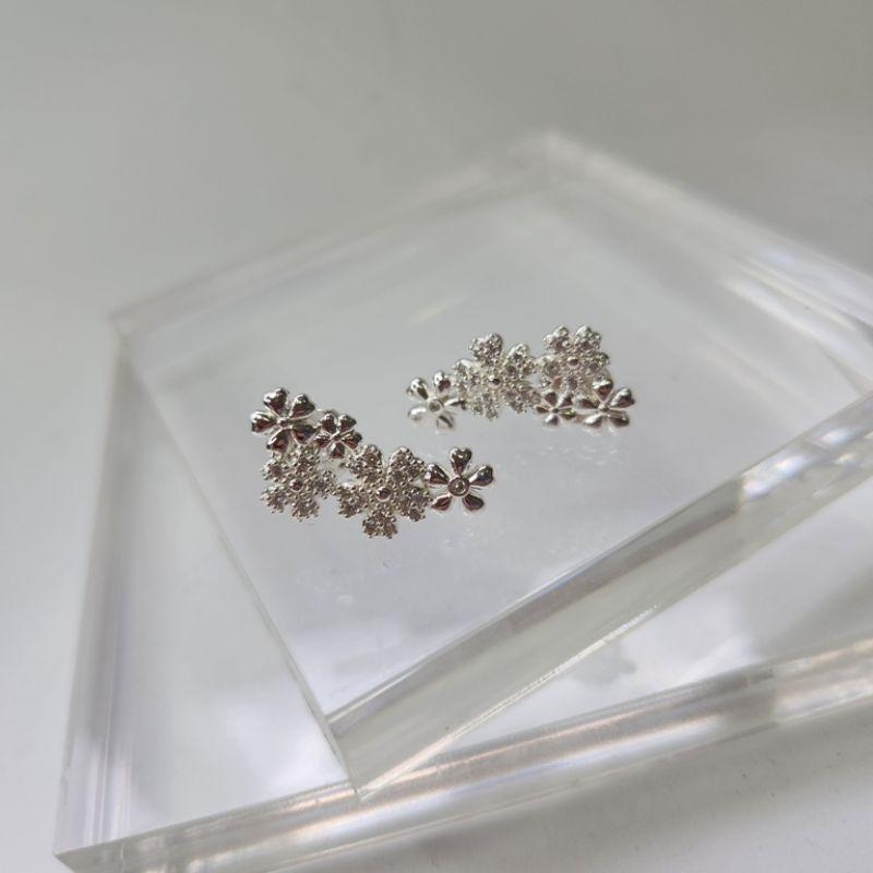 BRINCO PRATA EAR CUFF FLORES