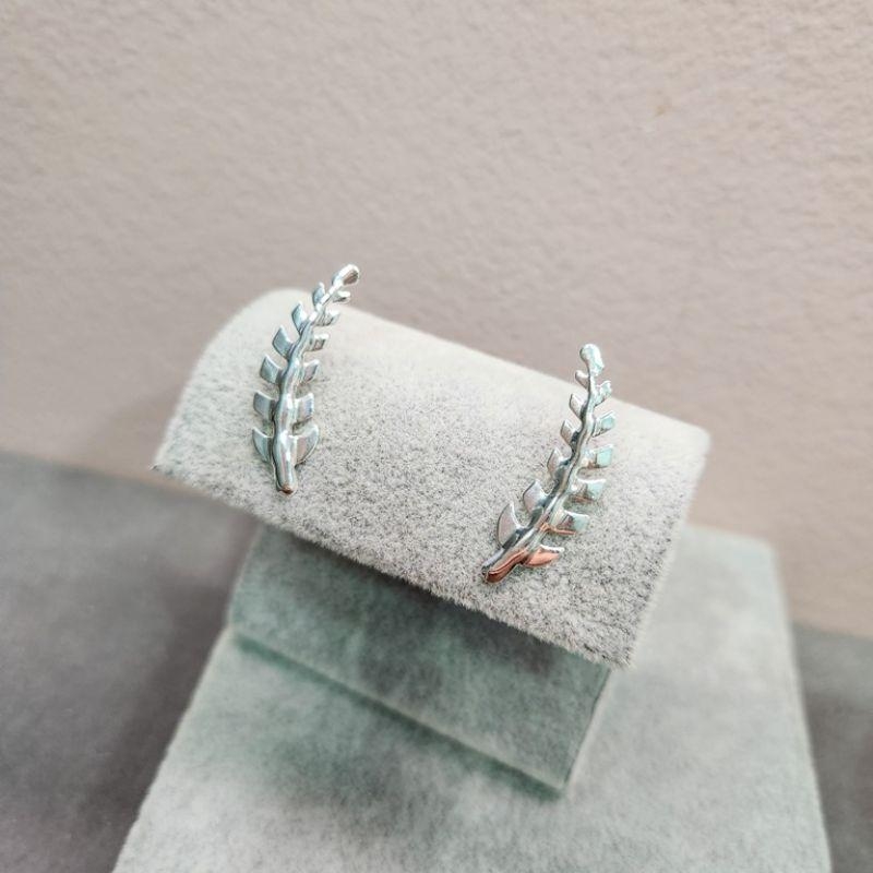 BRINCO PRATA EAR CUFF FOLHA