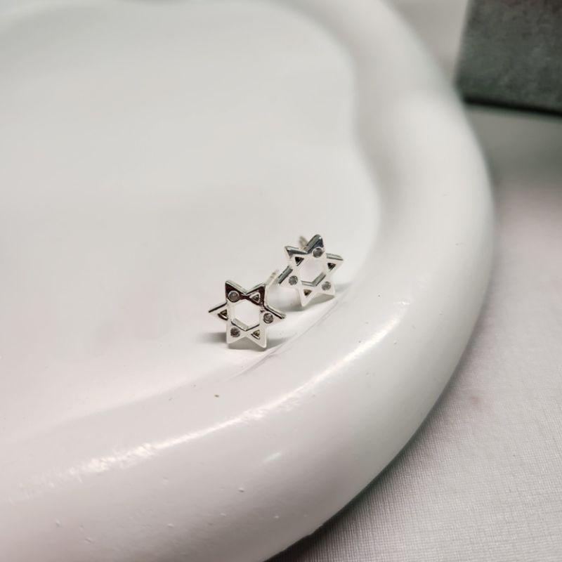 BRINCO PRATA ESTRELA DE DAVID Z