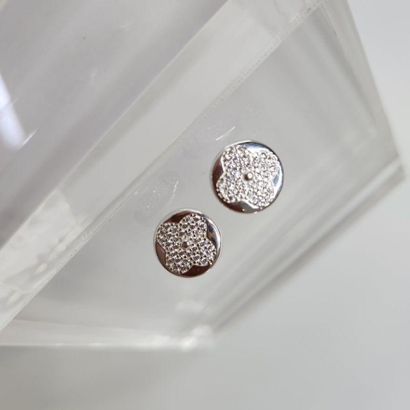 BRINCO PRATA FLOR ZIR G