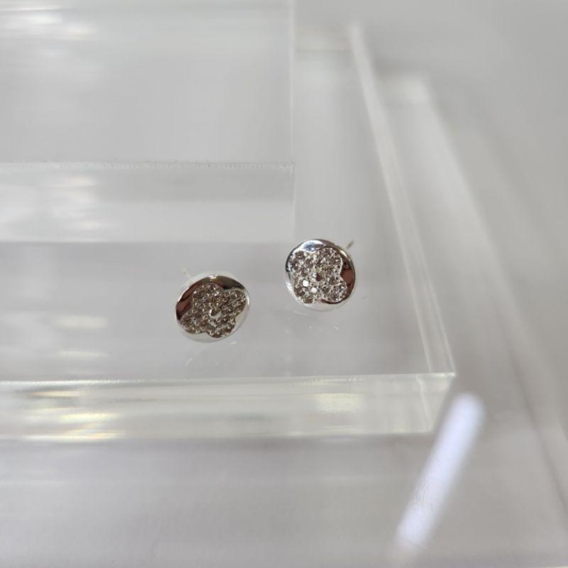 BRINCO PRATA FLOR ZIR M