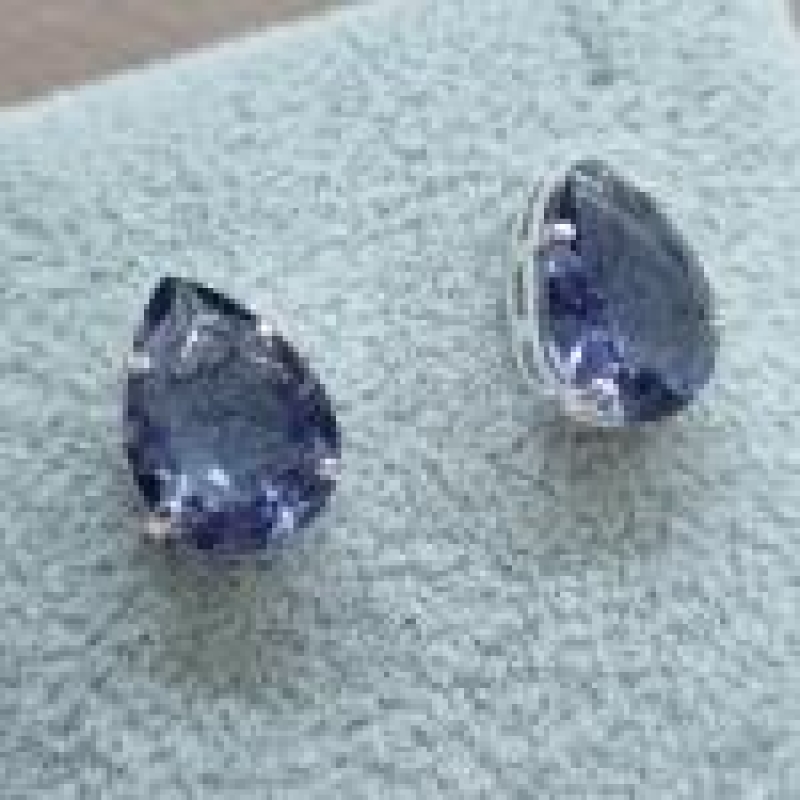 BRINCO PRATA GOTA TANZANITA