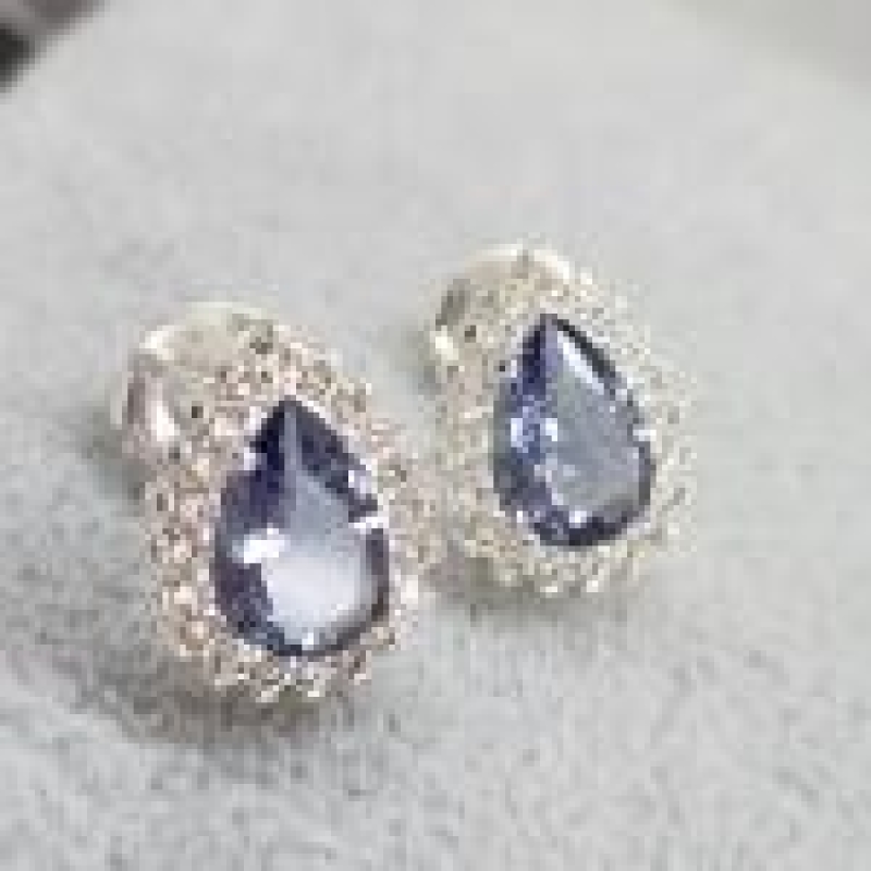 BRINCO PRATA GOTA Z TANZANITA