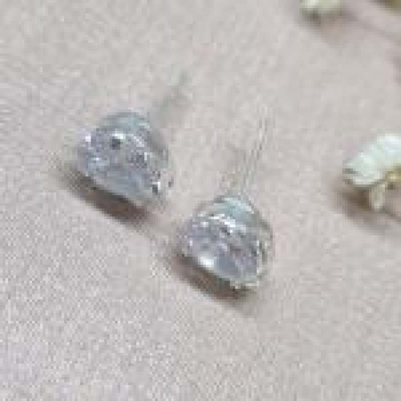 BRINCO PRATA GOTINHA CRISTAL	