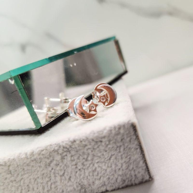 BRINCO PRATA LUA ESTRELA