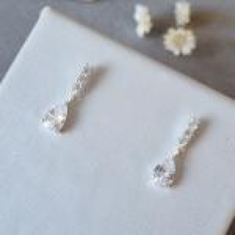 BRINCO PRATA PINO GOTA ZIRC	