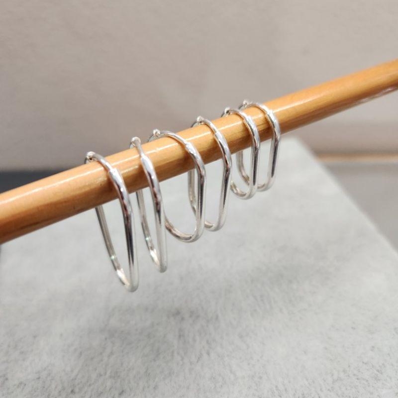 BRINCO PRATA TRIO ARG FIO  OVAL