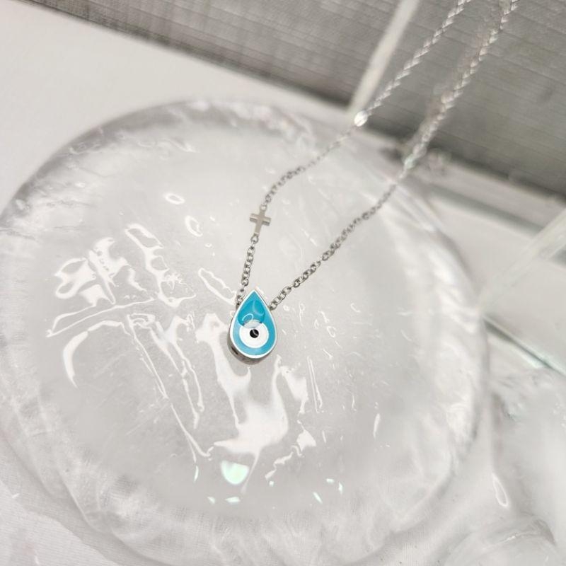 COLAR AÇO OLHO GOTA