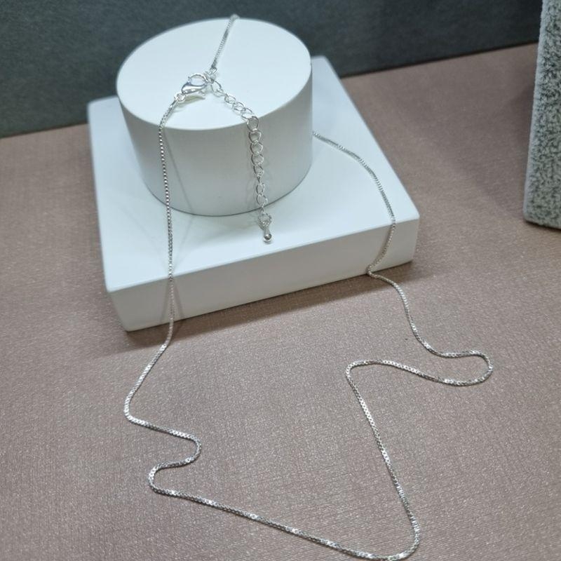 COLAR CORRENTE VENEZIANA PRATA 45CM