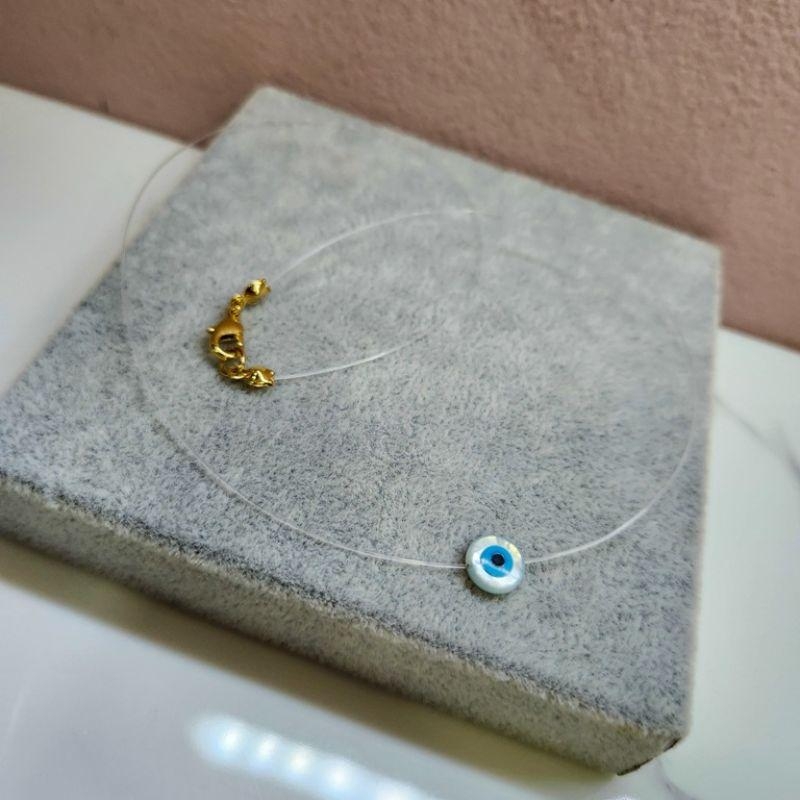 COLAR INVISÍVEL OLHO MADREP OURO