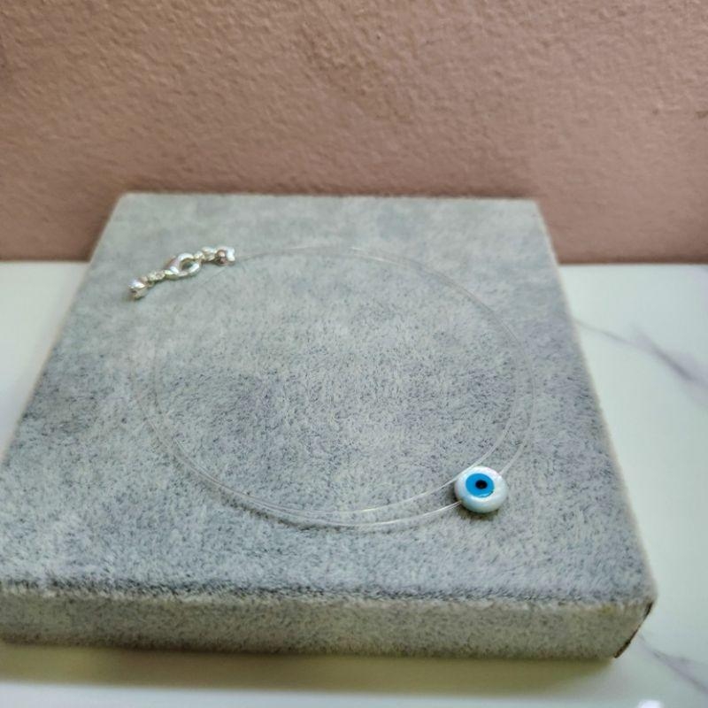 COLAR INVISÍVEL OLHO MADREP PRATA