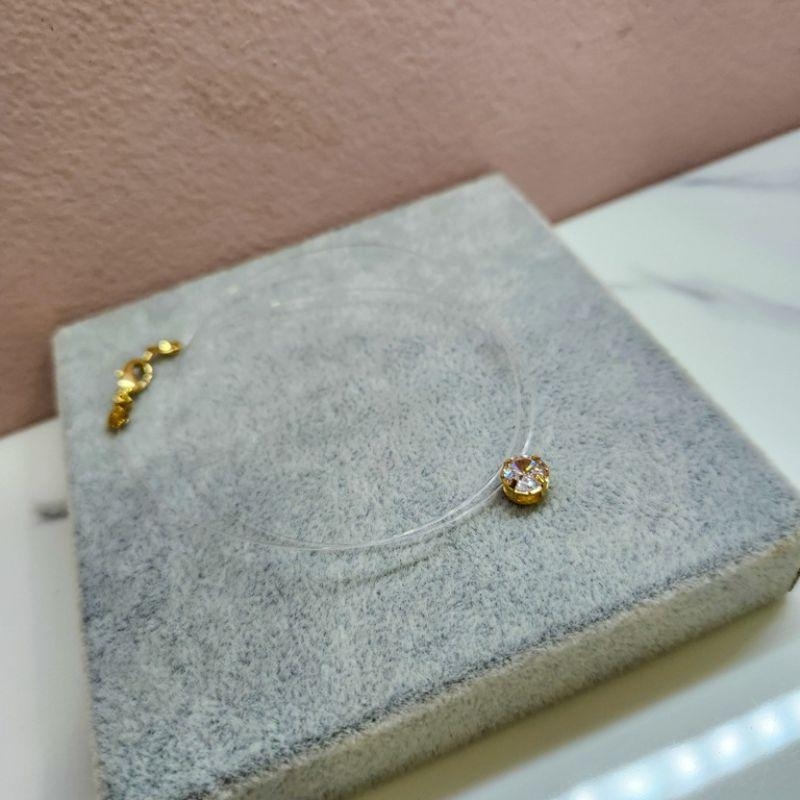 COLAR INVISÍVEL PONTO DE LUZ OURO