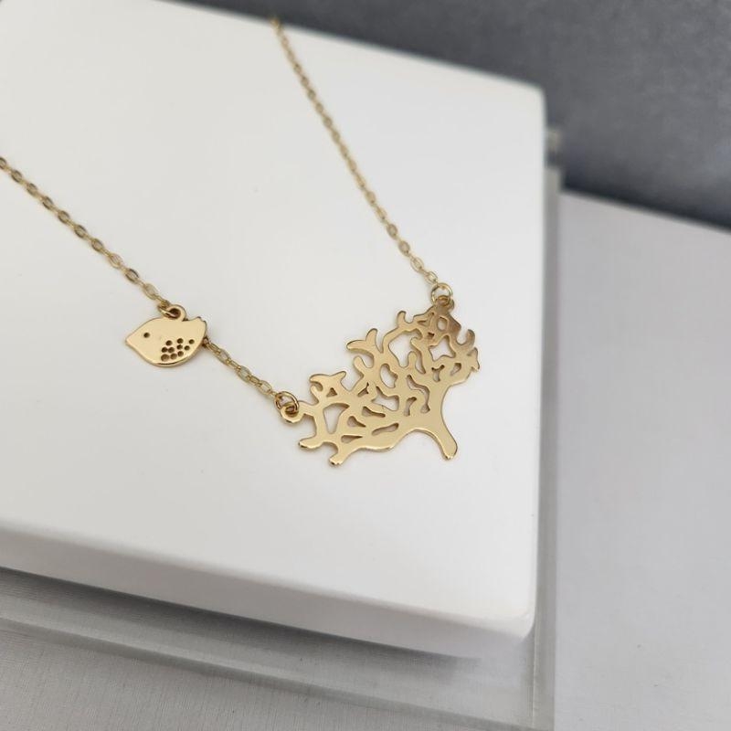 COLAR OURO ARVORE PASSARINHO