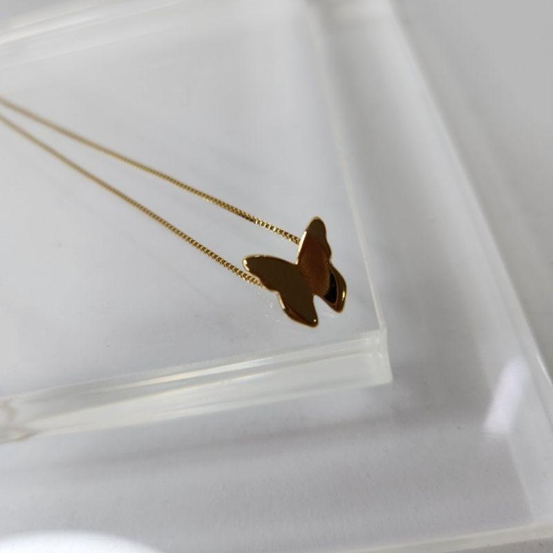 COLAR OURO BORBOLETA ORIGAMI