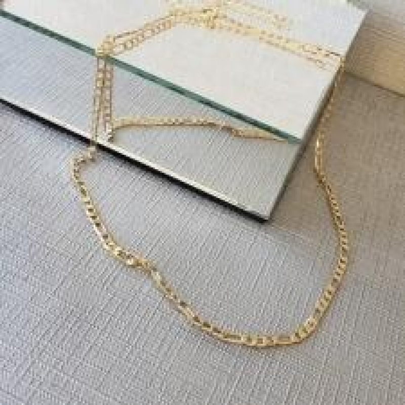 COLAR OURO CHOKER FIGARO