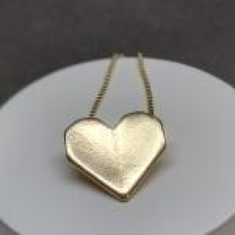 COLAR OURO CORAÇÃO ORIGAMI