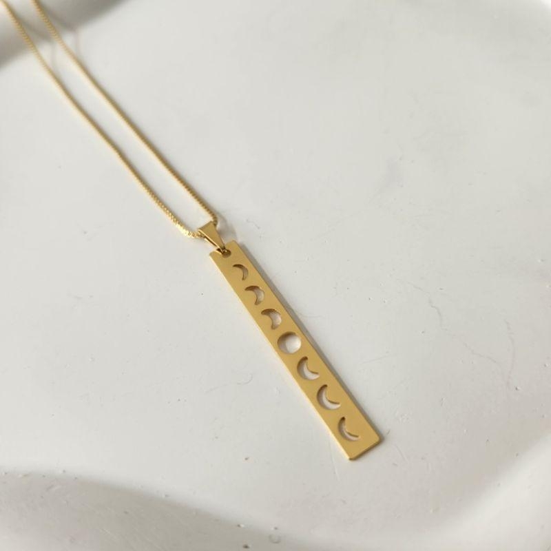 COLAR OURO FASES DA LUA