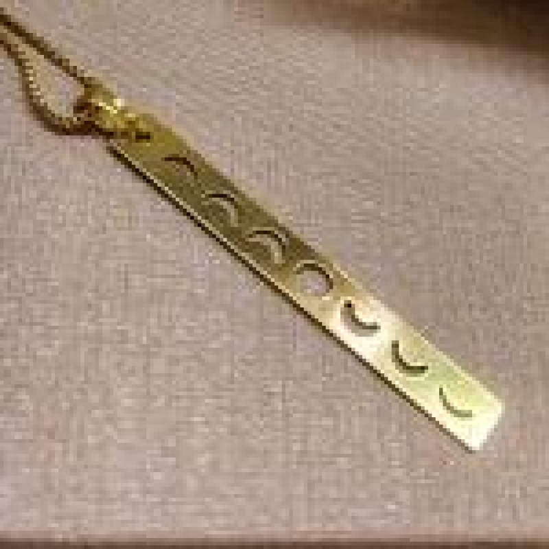 COLAR OURO FASES DA LUA	